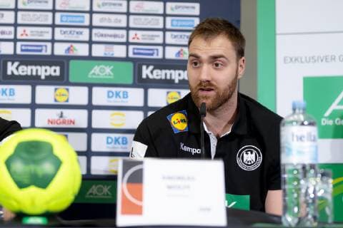 Torhueter Andreas Wolff Nr 33 Germany during the press conference Press conference of the DHB Handball IHF Handball World Championship 16 01 19 Berlin Berlin Germany Mercedes Benz Arena Copyright: xAgentur54Gradx xFelixxKoenigx