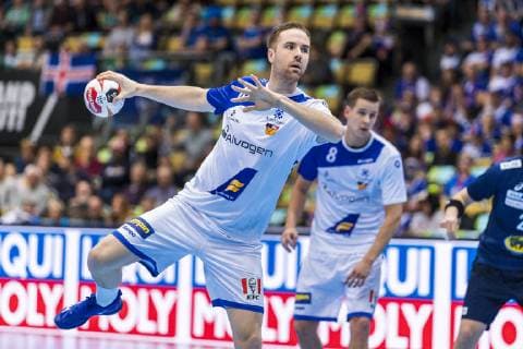 Munich Germany 16 January 2019 World Cup 2019 Men Group B Japan vs Iceland Stefan Sigurmannsson Iceland Munich Olympic Hall Bayern Germany