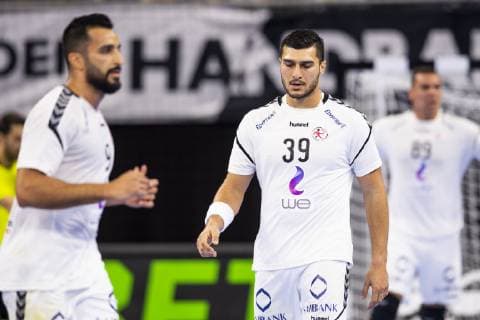 190116 Yehia Elderaa of Egypt looks dejected during the IHF World Handball Championship match between Hungary and Egypt on January 16 2019 in Copenhagen Photo Ludvig Thunman BILDBYR u0081N kod LT 35579, detectedSourceLanguage  Copyright: LUDVIGxTHUNMAN BB190116LT006