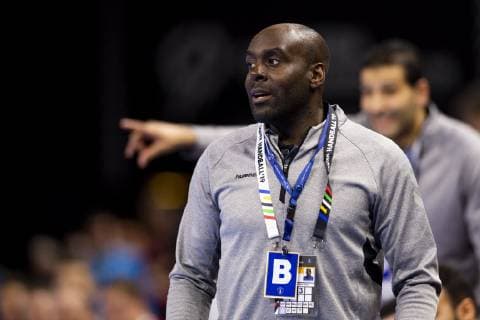 190116 David Davis head coach of Egypt during the IHF World Handball Championship match between Hungary and Egypt on January 16 2019 in Copenhagen Photo Ludvig Thunman BILDBYR u0081N kod LT 35579, detectedSourceLanguage  Copyright: LUDVIGxTHUNMAN BB190116LT011