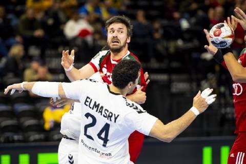 190116 Mate Lekai of Hungary during the IHF World Handball Championship match between Hungary and Egypt on January 16 2019 in Copenhagen Photo Ludvig Thunman BILDBYR u0081N kod LT 35579, detectedSourceLanguage  Copyright: LUDVIGxTHUNMAN BB190116LT017