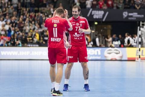 Handball WM 19 preliminary round Group B Encounter Croatia Bahrain Olympic Hall Munich 16 01 2019 Picture k11Ivan Vida k77Damir Bicanic Â