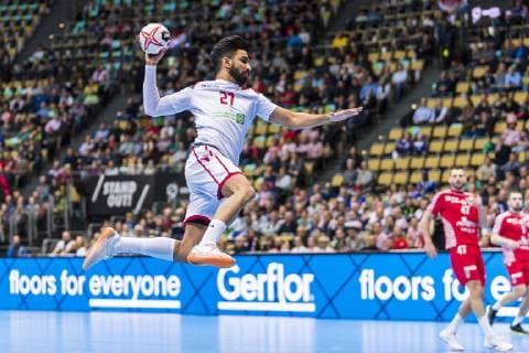 Munich Germany 16 January 2019 World Cup 2019 Men Group B Croatia vs. Bahrain Bilal Basham Bahrain Munich Olympic Hall Bayern Germany
