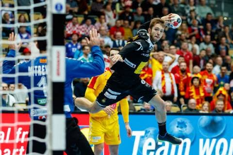 Munich Germany 16 01 2019 IHF Handball WM 2019 Group B Macedonia Spain Aleix Gomez Abello ESP in action DeFodi048