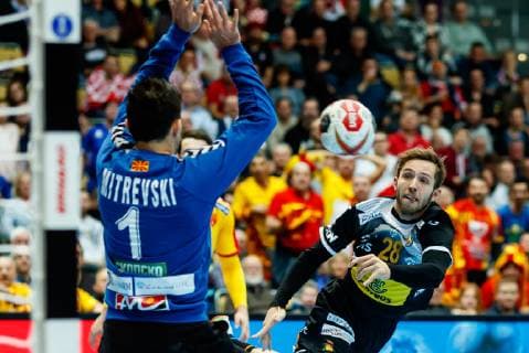 Munich Germany 16 01 2019 IHF Handball WM 2019 Group B Macedonia Spain Aleix Gomez Abello ESP in action DeFodi048