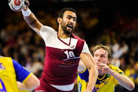 190116 Frankis Marzo of Qatar during the IHF World Handball Championship match between Qatar and Sweden on January 16 2019 in Copenhagen Photo Ludvig Thunman BILDBYR u0081N kod LT 35580,  Copyright: LUDVIGxTHUNMAN BB190116LT061