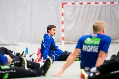 190117 Alexander Blonz of Norway during a training session on January 17 2019 in Herning Photo Jon Olav Nesvold BILDBYR u0081N kod JE 160404,  Copyright: JONxOLAVxNESVOLD BB190117JE039