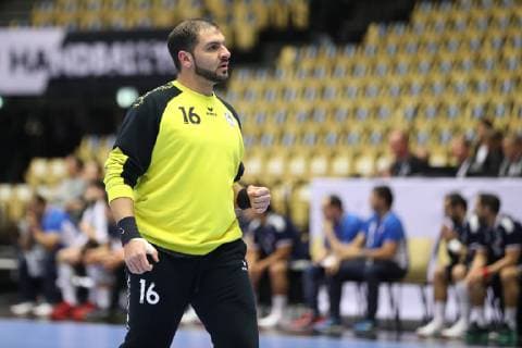 26th Mens Handball World Championship Chile vs. Saudi Arabia 17 01 19 Jubilee Joy over held ball at Mohammed Alsalem Saudi Arabia 16 xmmkx
