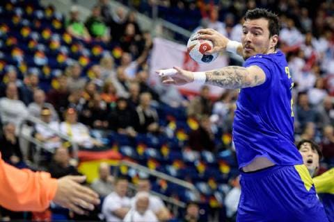 Brazil vs. Korea Handball World Championship 2019 17 01 2019 Alexandro Pozzer BRA 17 at the match between Brazil and Korea at the Handball World Championship in Berlin on 17 01 2019 Berlin BER Germany Mercedes Benz Arena