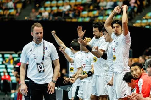 Munich Germany 17 01 2019 IHF Handball WM 2019 Group B Bahrain Japan Japan cheers DeFodi048