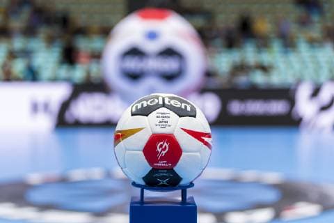 Munich Germany 17 January 2019 World Cup 2019 Men Group B Bahrain vs Japan Molten Match Ball Munich Olympic Hall Bayern Germany