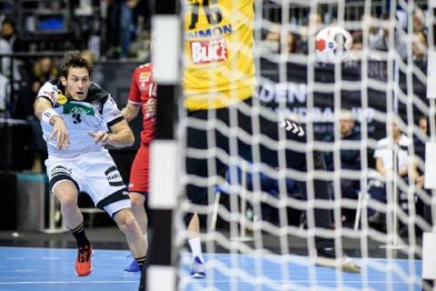 Germany vs. Serbia Handball World Championship 2019 17 01 2019 Uwe Gensheimer GER 3 with one goal at the match between Germany and Serbia at the Handball World Championship in Berlin on 17 01 2019 Berlin BER Germany Mercedes Benz Arena