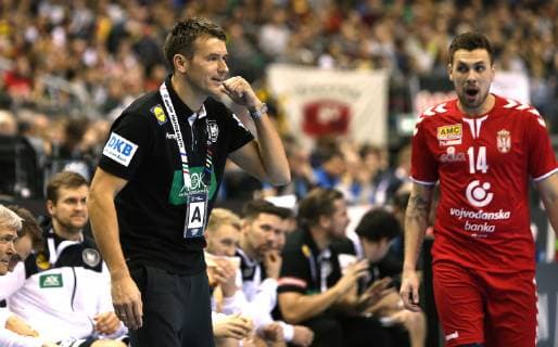 Coach Christian Prokop Germany is happy about the match Germany against Serbia of the Handball World Championship 2019 of the men on 17 01 2019 in the Mercedes Benz Arena in Berlin Handball World Championship 2019 Group A Germany Serbia