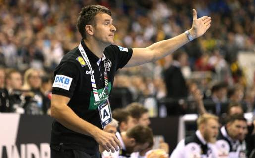 Coach Christian Prokop Germany at the match Germany vs. Serbia of the Handball World Championship 2019 of the men on 17 01 2019 in the Mercedes Benz Arena in Berlin Handball World Championship 2019 Group A Germany Serbia