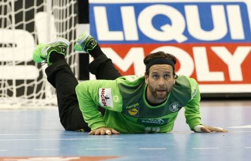Goalkeeper Silvio Heinevetter single frame clipping action sport handball world championship men season 2018 2019 17 01 2019 Germany GER DHB vs Serbia SRB