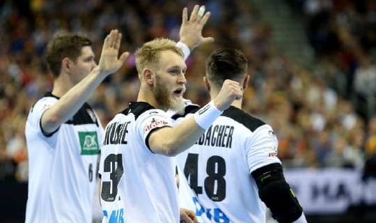 Matthias Musche Germany with clenched fist in the match Germany against Serbia of the Handball World Championship 2019 the Men on 17 01 2019 in the Mercedes Benz Arena in Berlin Handball World Championship 2019 Group A Germany Serbia