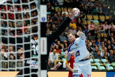 Munich Germany 17 01 2019 IHF Handball WM 2019 Group B Macedonia Iceland Arnor por Gunnarsson ISL in action DeFodi048