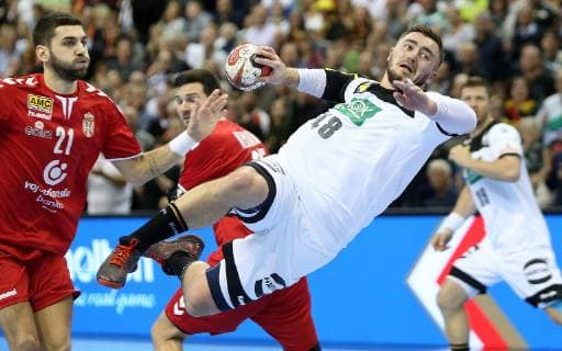Player of the Match Jannik Kohlbacher Germany at the match Germany vs. Serbia of the Handball World Championship 2019 mens on 17 01 2019 at the Mercedes Benz Arena in Berlin Handball World Championship 2019 Group A Germany Serbia