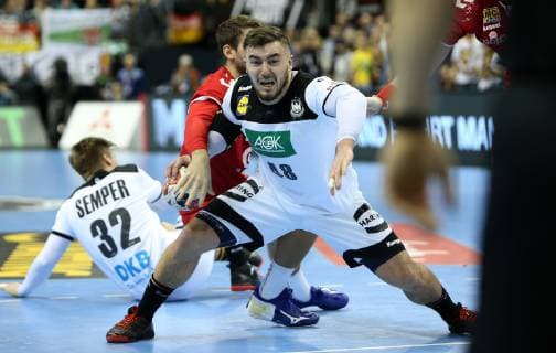Player of the Match Jannik Kohlbacher Germany at the match Germany vs. Serbia of the Handball World Championship 2019 mens on 17 01 2019 at the Mercedes Benz Arena in Berlin Handball World Championship 2019 Group A Germany Serbia