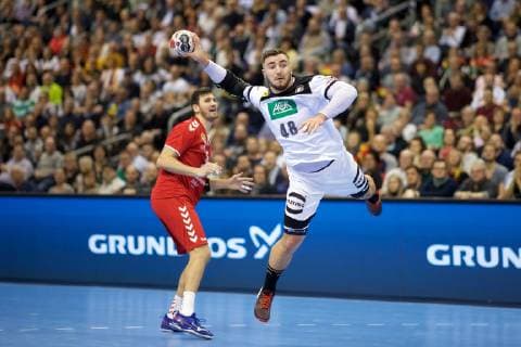 Handball Berlin 17 01 2019 World Championship 2019 Mens World Championship Group A Germany GER Serbia SRB Jannik Kohlbacher Germany No 48