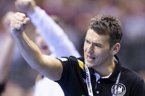 Coach Christian Prokop is happy to cheer Germany vs. Serbia Preliminary round Handball IHF Handball World Championship 17 01 19 Berlin Berlin Germany Mercedes Benz Arena Copyright: xAgentur54Gradx xFelixxKoenigx