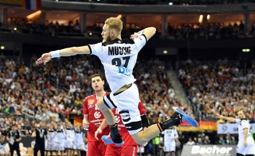 Matthias Musche Germany back litter Mijajlo Marsenic Serbia Drasko Nenadic Serbia Germany Serbia Germany Serbia IHF Handball World Championship 2019 Hanball World Championship 2019 Men Men Men Handball men Handball Germany Germany Preliminary Round Group A group A Berlin 17 1 2019