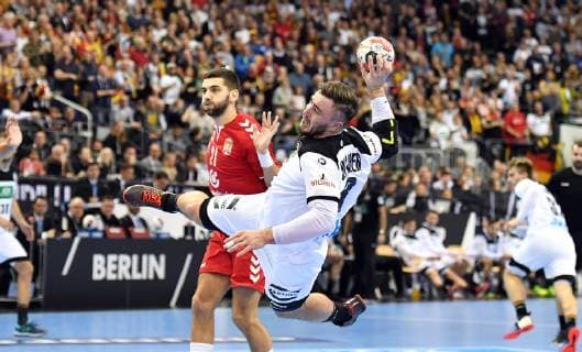 Jannik Kohlbacher Germany back litter Vanja Ilic Serbia Germany Serbia Serbia IHF Handball World Championship 2019 Hanball World Championship 2019 Men Men Men Men Handball Germany Germany Preliminary Round Group A group A Berlin 17 1 2019