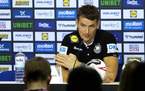 Coach Christian Prokop Germany at the press conference after the match Germany vs. Serbia the mens handball world championship 2019 on 17 01 2019 in the Mercedes Benz Arena in Berlin press conference handball world championship 2019 group A Germany Serbia