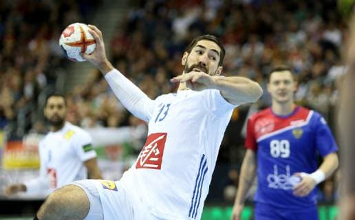 Nikola Karabatic France at the match France against Russia of the Handball World Championship 2019 of Men on 17 01 2019 in the Mercedes Benz Arena in Berlin Handball World Championship 2019 Group A France Russia Russia