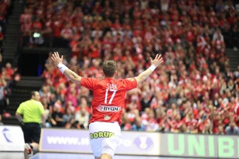 26th Mens Handball World Championship Denmark vs Norway 17 01 19 Cheers Goal cheers with Lasse Svan Denmark 17 xmmkx
