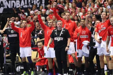 26th Mens Handball World Championship Denmark vs Norway 17 01 19 ubel goal cheers at the bank xmmkx