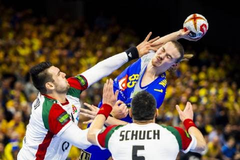 190117 Lukas Nilsson of Sweden during the IHF World Handball Championship match between Sweden and Hungary on January 17 2019 in Copenhagen Photo Ludvig Thunman BILDBYR u0081N kod LT 35581,  Copyright: LUDVIGxTHUNMAN BB190117LT022