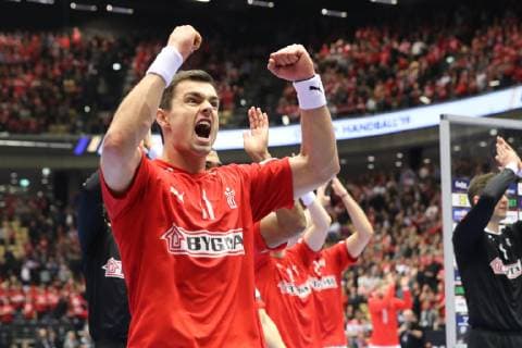 26th Mens Handball World Championship Denmark vs Norway 17 01 19 Cheers after victory Rasmus Lauge Denmark 11 xmmkx