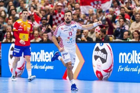 Munich Germany 17 January 2019 World Cup 2019 Men Group B Spain vs Croatia Zlatko Horvat Croatia Jubel Freude Emotion Munich Olympiahalle Bayern Germany