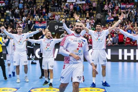 Munich Germany 17 January 2019 World Cup 2019 Men Group B Spain vs. Croatia Player of the Match Zeljko Musa Croatia Fox Berlin Munich Olympic Hall Bayern Germany