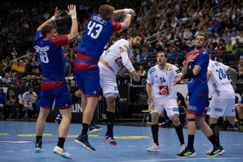 Handball WM France Russia on 17 01 2019 in the Mercedes Benz Arena in Berlin Nikola KARABATIC France xMNx