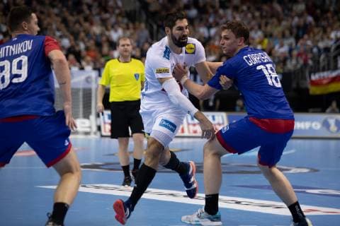 Handball WM France Russia on 17 01 2019 in the Mercedes Benz Arena in Berlin Nikola KARABATIC France xMNx