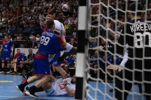 Handball WM France Russia on 17 01 2019 in the Mercedes Benz Arena in Berlin Dika MEM France xMNx
