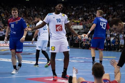 Handball WM France Russia on 17 01 2019 in the Mercedes Benz Arena in Berlin Dika MEM France xMNx
