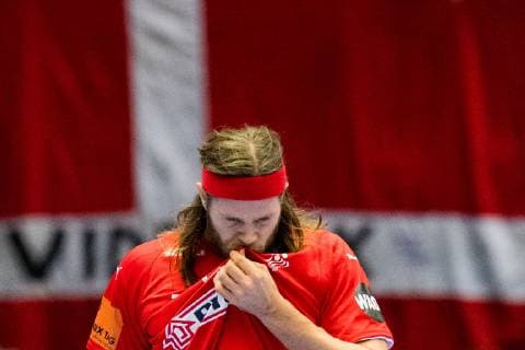 190117 Mikkel Hansen of Denmark looks dejected during the IHF World Handball Championship match between Denmark and Norway on January 17 2019 in Herning Photo Jon Olav Nesvold BILDBYR u0081N kod JE 160406,  Copyright: JONxOLAVxNESVOLD BB190117JE243