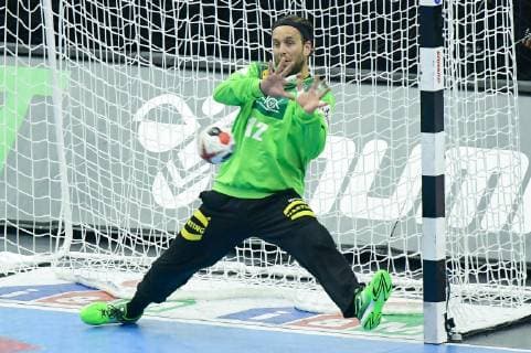 Germany Berlin Mercedes Benz Arena IHF Mens Handball World Championship 12 Silvio Heinevetter Germany GER Serbia SRB