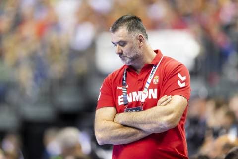 Coach Nenad Perunicic Germany vs Serbia Preliminary Round Handball IHF Handball World Championship 17 01 19 Berlin Berlin Germany Mercedes Benz Arena Copyright: xAgentur54Gradx xFelixxKoenigx