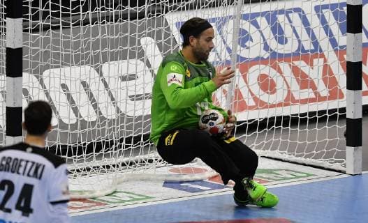Silvio Heinevetter TW Germany at a Parade Germany Serbia Germany Serbia IHF Handball World Championship 2019 Hanball World Championship 2019 Men Men Men Men Handball Germany Germany Germany Preliminary Round Group A group A Berlin 17 1 2019