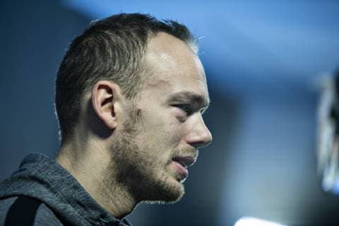 Rene Toft Hansen of Denmark at the Danish press conference during the IHF Handball World Championship in Herning Denmark Friday Jan 18 2019 Herning Jutland,  Copyright: HenningxBagger HenningxBaggerx COP101 spdk20190118-122620-L