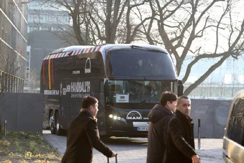 Sport Handball WM Main Round in Cologne Lanxess Arena Arrival of the German Handball National Team at Teamhotel Hyatt 18 01 19