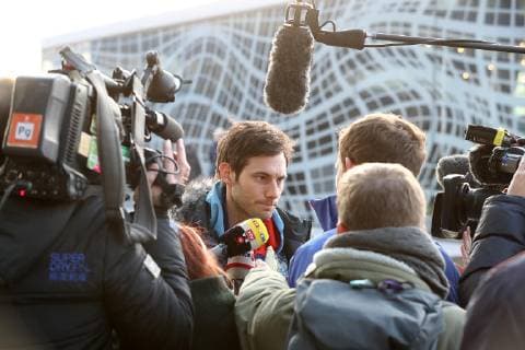 Sport Handball WM Main Round in Cologne Lanxess Arena Arrival of the German Handball National Team at Teamhotel Hyatt Uwe Gensheimer 18 01 19