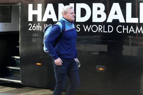 Sport Handball WM Main Round in Cologne Lanxess Arena Arrival of the German Handball National Team at Teamhotel Hyatt Patrick Wiencek 18 01 19