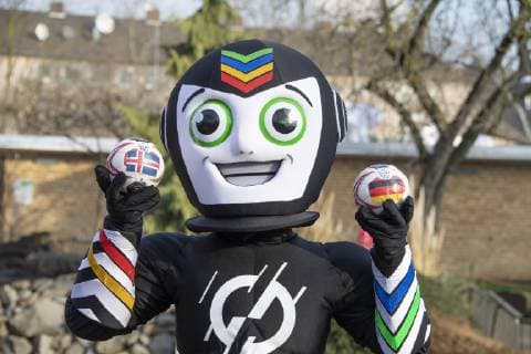 Oracle Astrid at the Zoo Handball WM Cologne Germany Date 18 01 2019 Mascot Stan