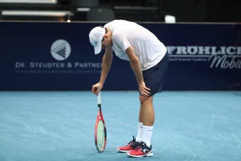 Pavel Kotov is disappointed Koblenz Open Tennis 18 01 2019 Koblenz Open Tennis 18 01 2019 Koblenz Copyright: xEIBNER RenexWeissx EP_RWS