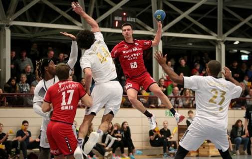 Germany Korntal Handball Rixes SG BBM Bietigheim vs Selestat Alsace Handball middle Max Emanuel BBM